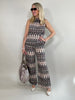 Marlene Hose ZickZack in Beige/Schwarz Artikel 5874