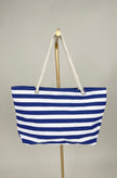 Tasche Beach Streifen in Marine/Weiß
