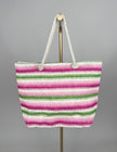 Tasche Beach Streifen in Pink/Grün