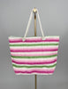 Tasche Beach Streifen in Pink/Grün