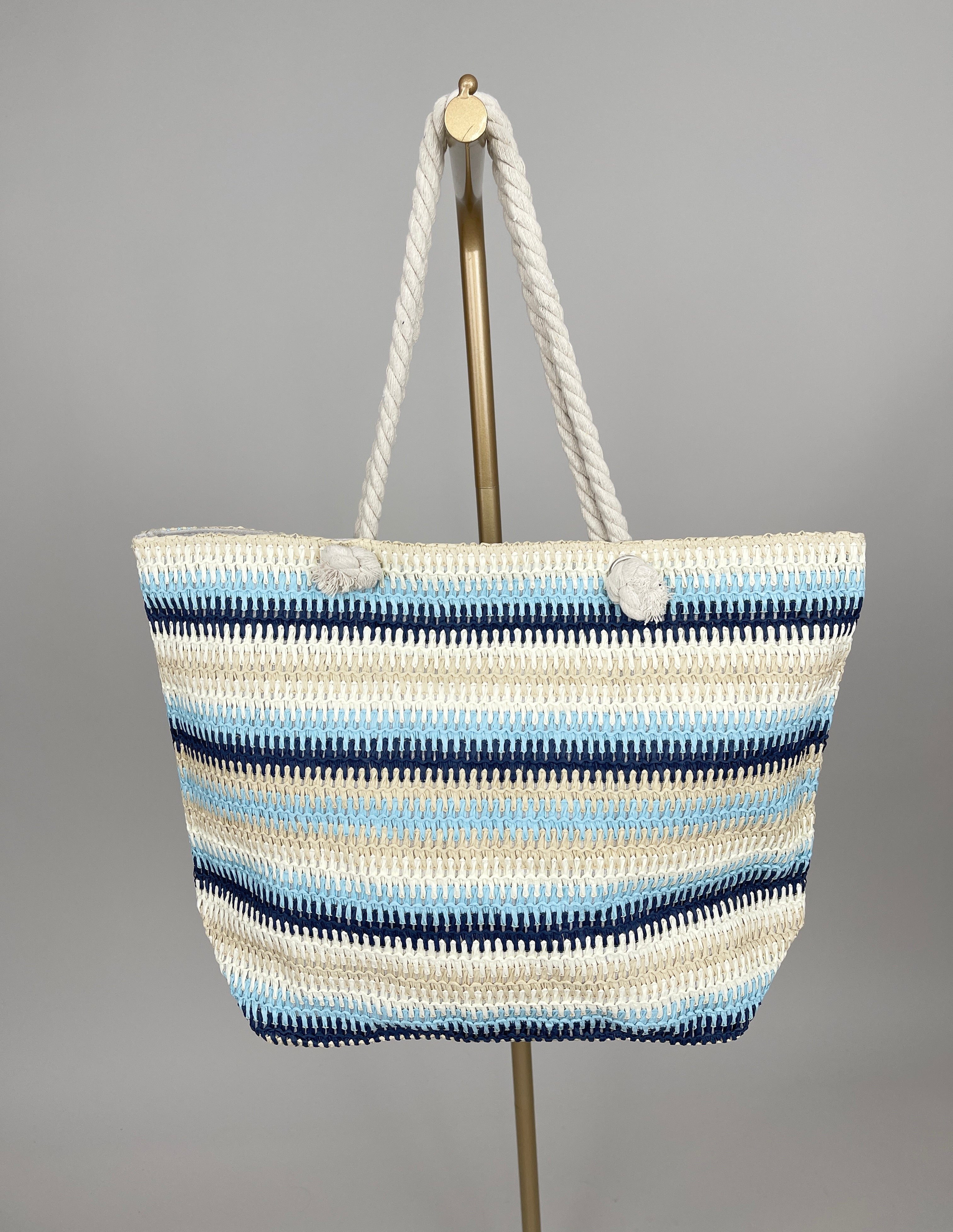 Tasche Beach Streifen in Blautönen
