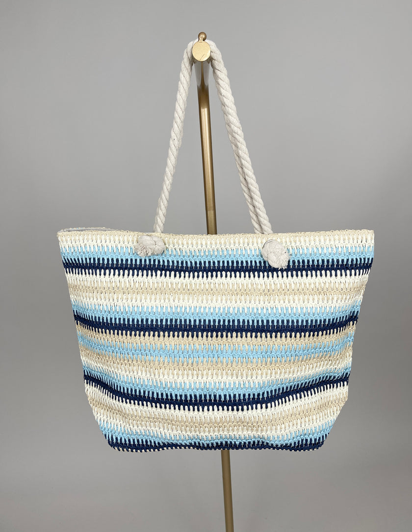 Tasche Beach Streifen in Blautönen