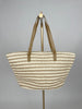 Korbtasche Streifen in Beige