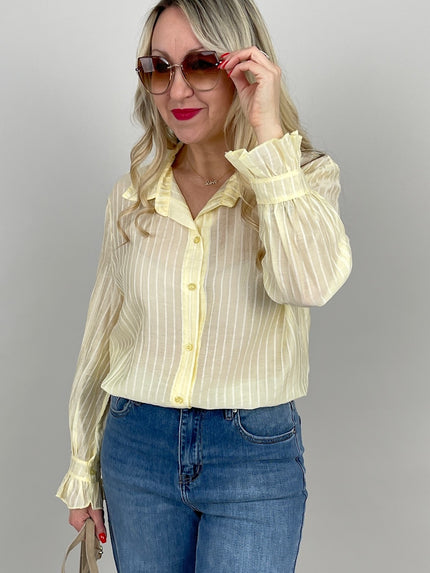 Bluse leicht gecrinkelt in Gelb Art. 6741