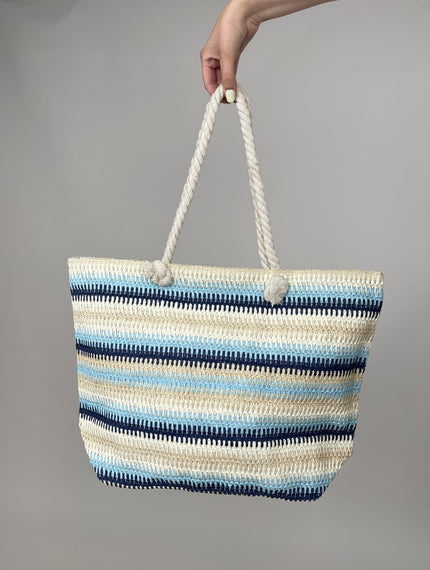 Tasche Beach Streifen in Blautönen
