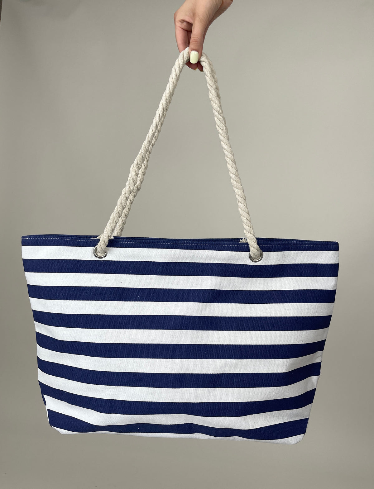 Tasche Beach Streifen in Marine/Weiß
