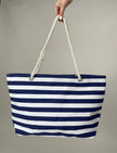 Tasche Beach Streifen in Marine/Weiß