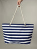 Tasche Beach Streifen in Marine/Weiß