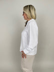 Bluse mit Rüschen-Details in Weiß