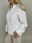 Bluse mit Rüschen-Details in Weiß