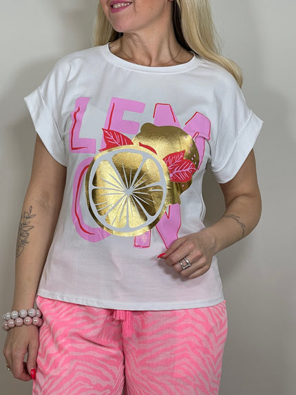T-Shirt Zitrone in Offwhite Artikel 5883