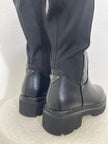 Stiefel Uni mit Stretcheinsatz in Schwarz Artikel 6615