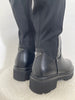 Stiefel Uni mit Stretcheinsatz in Schwarz Artikel 6615