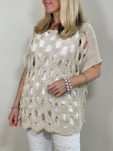 Pullover Lochmuster in versch. Farben Artikel 5882