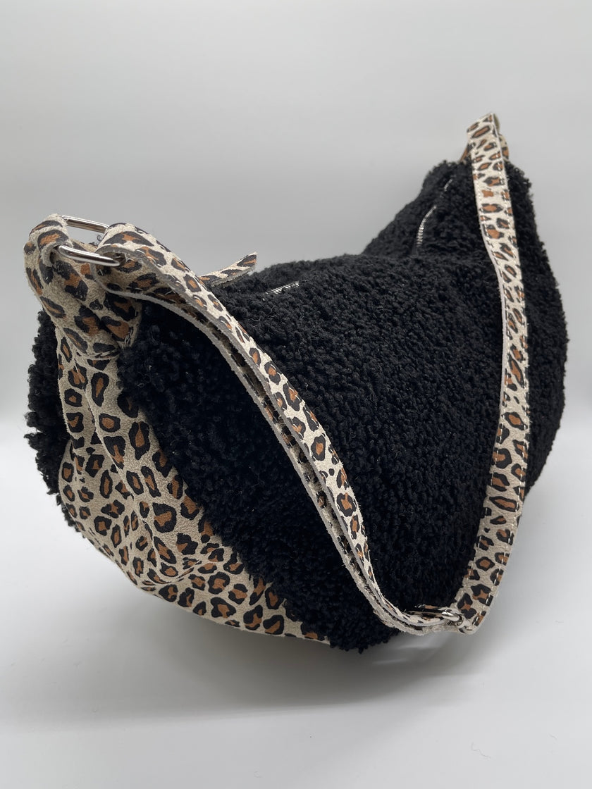 Crossbag groß mit Teddyfell in Artikel 5355