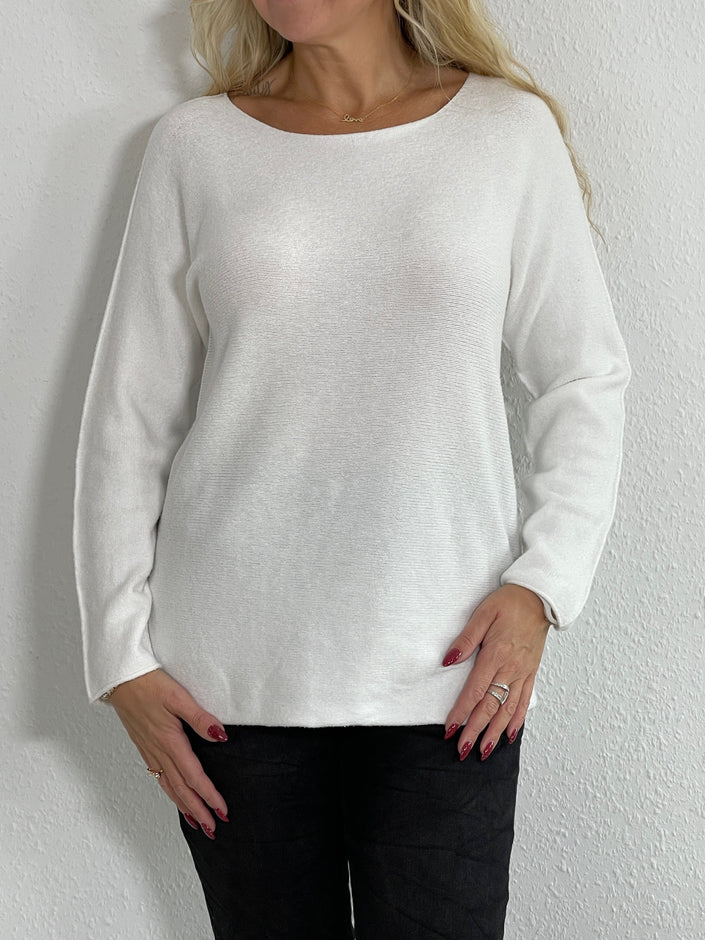Pullover leichter U-Boot Ausschnitt in versch. Farben Artikel 5361