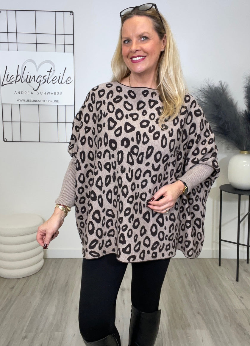 Pullover Leo in Taupe/Schwarz Art. 6641