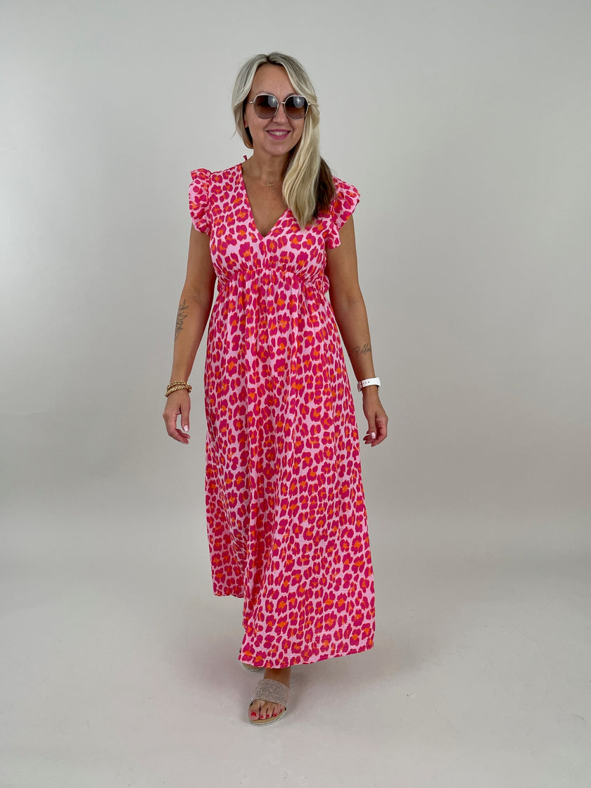 Kleid Musselin Leo in Pink