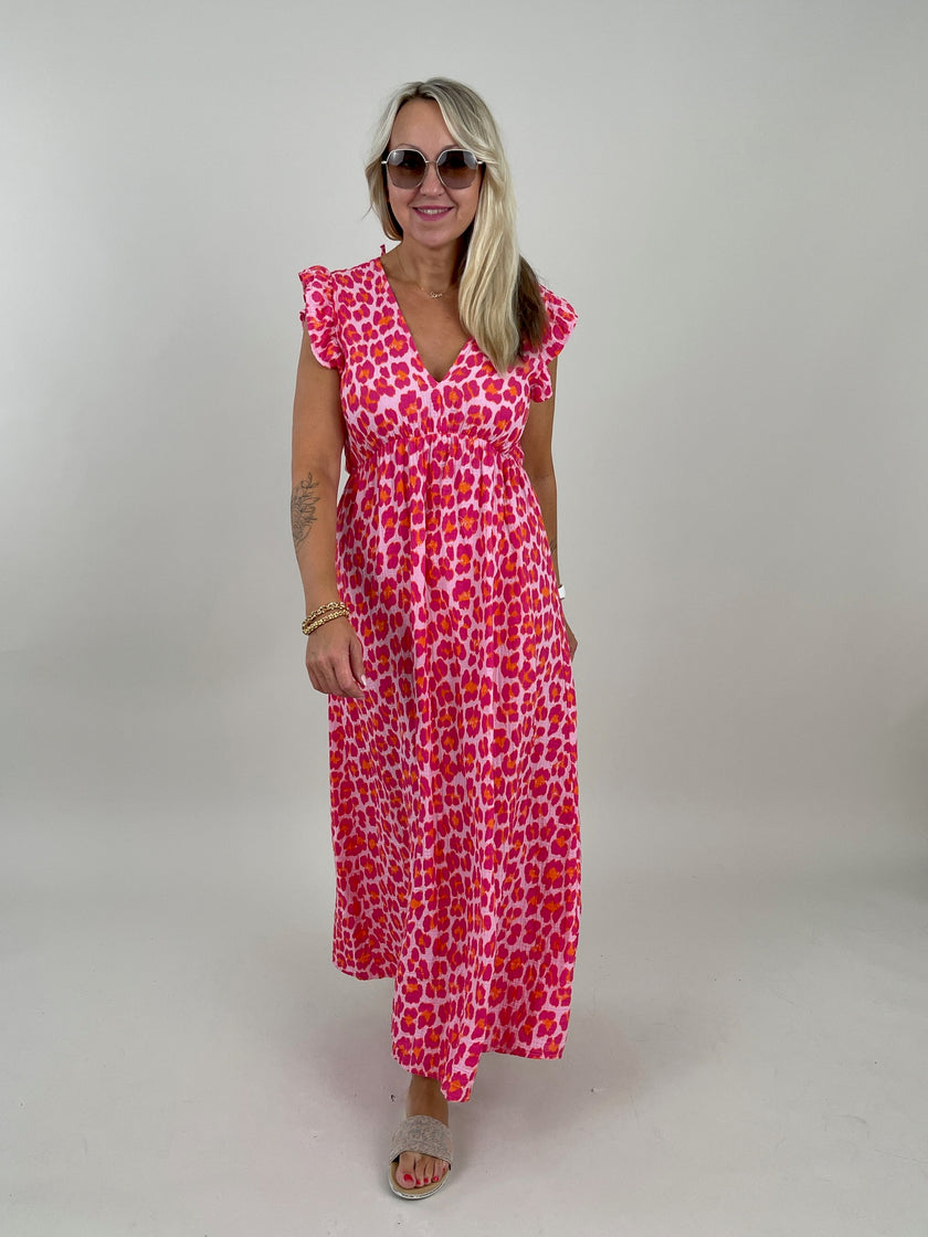 Kleid Musselin Leo in Pink