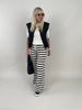 Marlenehose Grobstrick Streifen in Creme/Schwarz Art. 6292