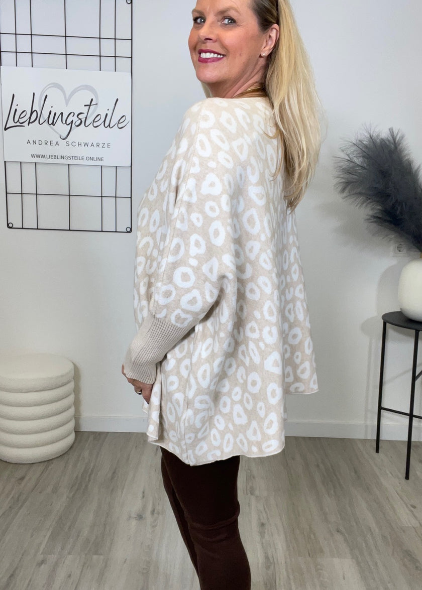 Pullover Leo in Beige/Weiß Art. 6640