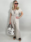 Jumpsuit Uni in Beige Artikel 5931
