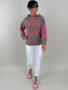 Hoodie Smiley in Taupe Artikel 6244