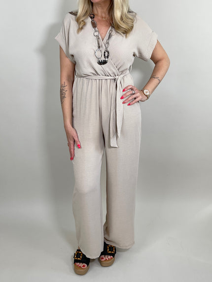 Jumpsuit Uni in Beige Artikel 5931