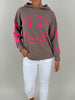 Hoodie Smiley in Taupe Artikel 6244