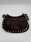 Tasche Wildleder mit Nieten in Mokka Artikel 6655