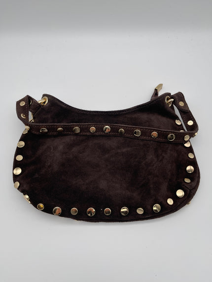 Tasche Wildleder mit Nieten in Mokka Artikel 6655