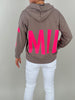 Hoodie Smiley in Taupe Artikel 6244