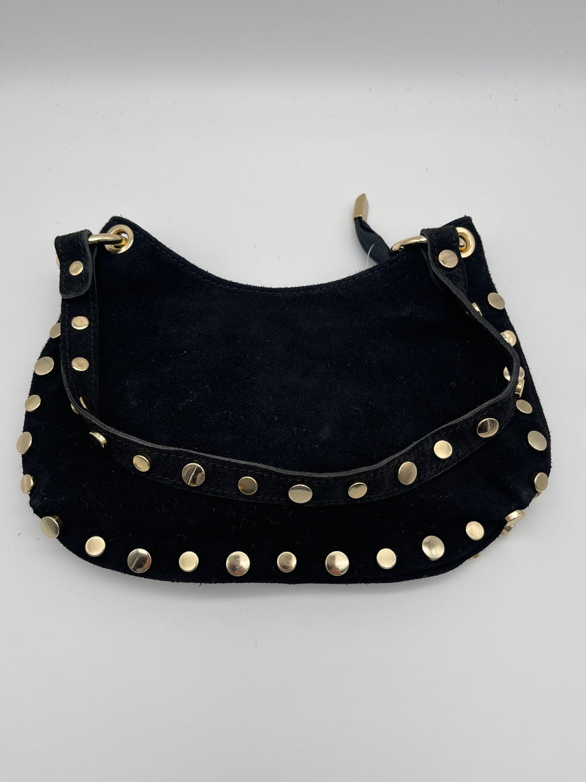 Tasche Wildleder mit Nieten in Schwarz Artikel 6654