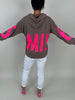 Hoodie Smiley in Taupe Artikel 6244