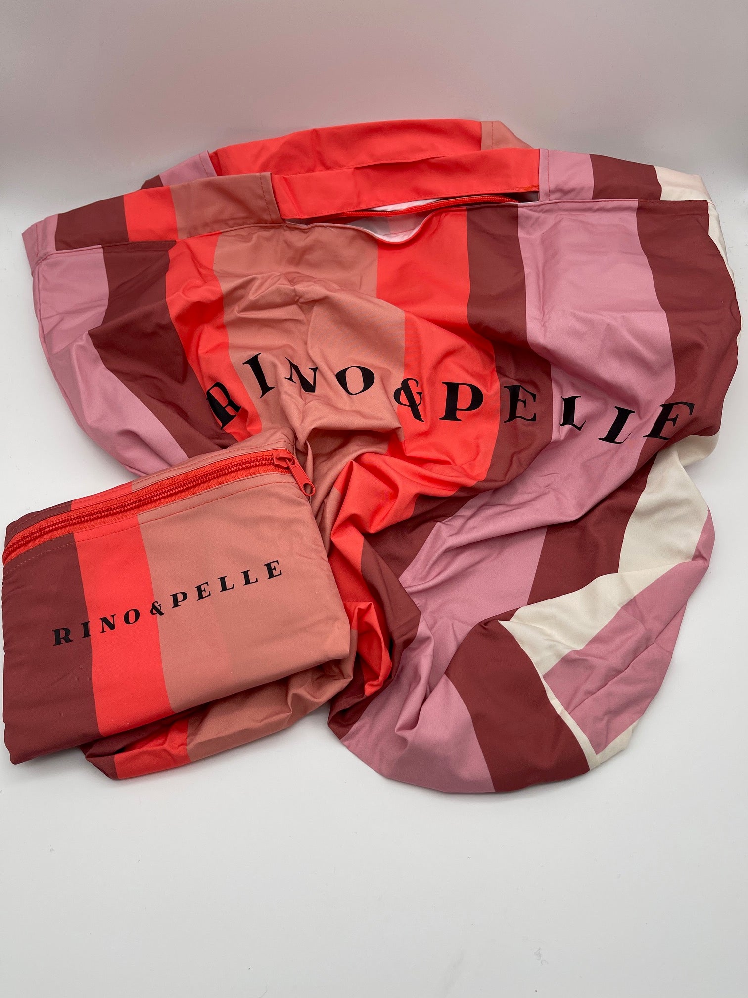 Shopper von Rino&Pelle Faltbar mit Streifen in Orange bunt Artikel RP6608