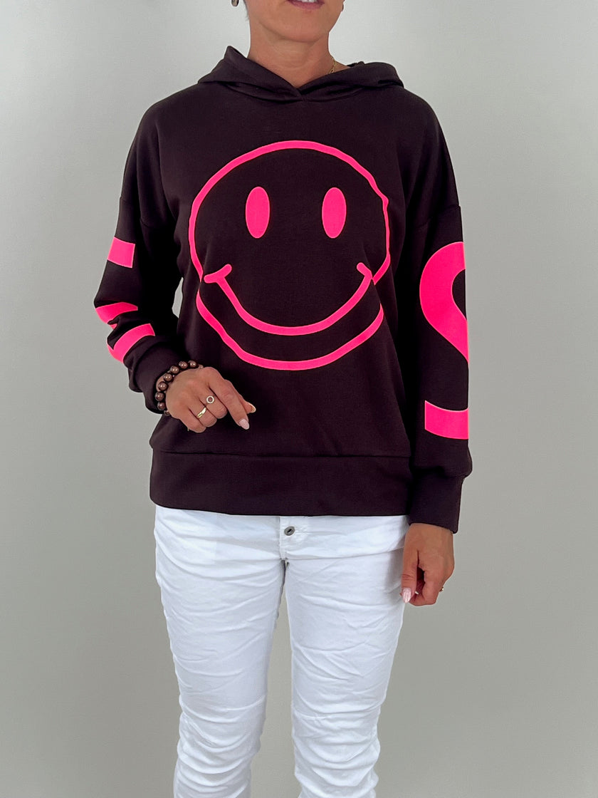 Hoodie Smiley in Mokka Artikel 6243