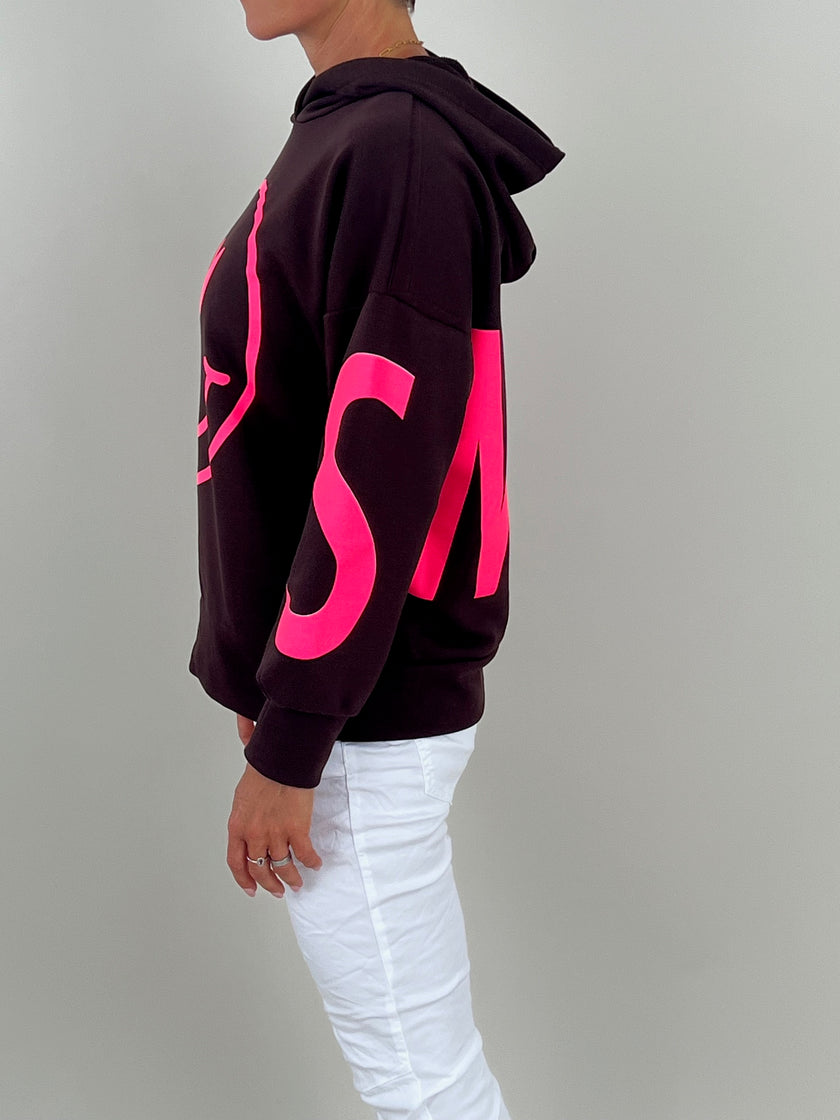 Hoodie Smiley in Mokka Artikel 6243