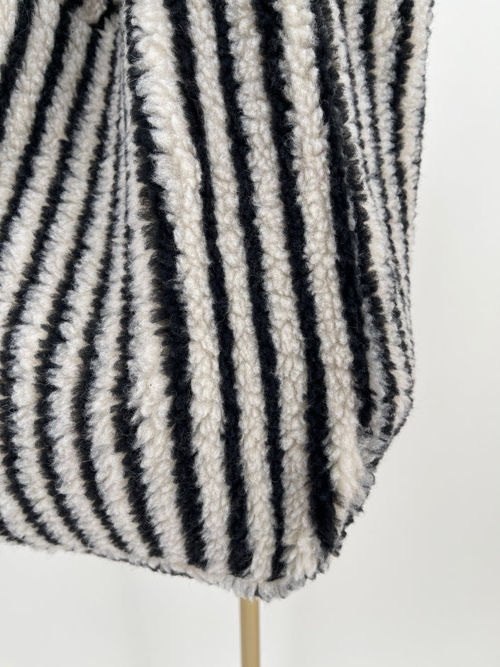 Tasche Teddy Streifen in Schwarz/Beige Artikel 6658