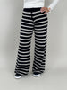 Marlenehose Grobstrick Streifen in Schwarz/Creme Art. 6293