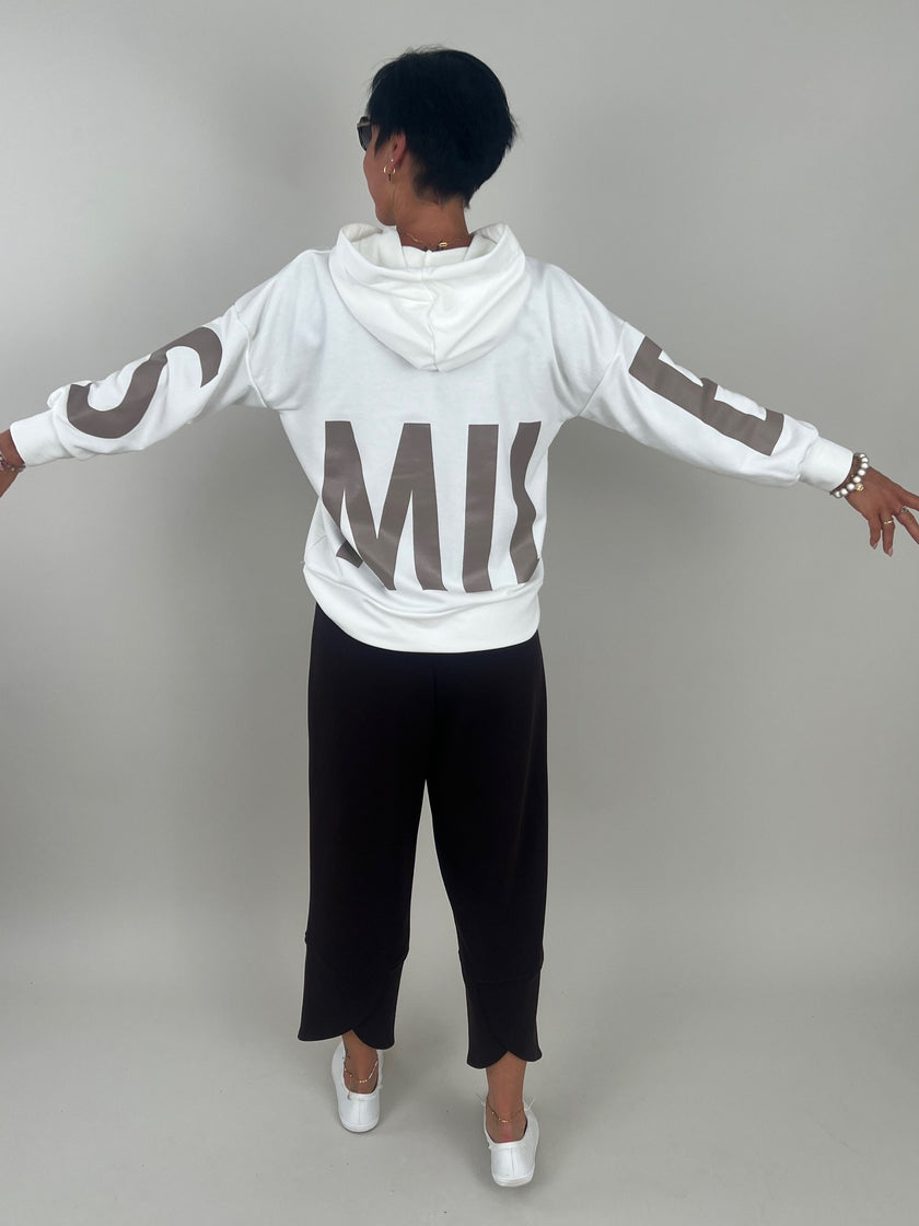 Hoodie Smiley in Offwhite Artikel 6242