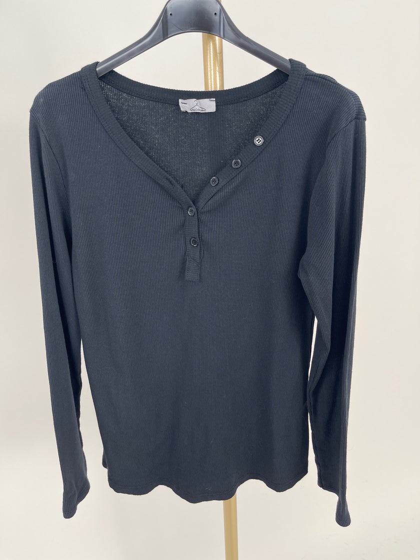 Basic Langarm gerippt in versch. Farben Artikel 6265