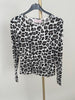 Langarmshirt mit Cashmere Leo in Beige Artikel 6270