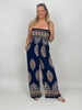 Overall mit Ethno-Print in Marine