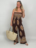 Overall mit Ethno-Print in Braun