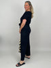 Jumpsuit Wickeloptik in Schwarz