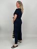 Jumpsuit Wickeloptik in Schwarz