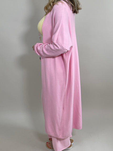 Cardigan lang in Rosa Artikel 5928
