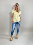 T-Shirt mit Steinchen und Glitzerdruck in versch. Farben Artikel 5781