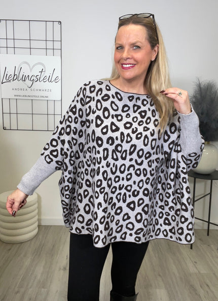 Pullover Leo in Grau/Schwarz Art. 6671