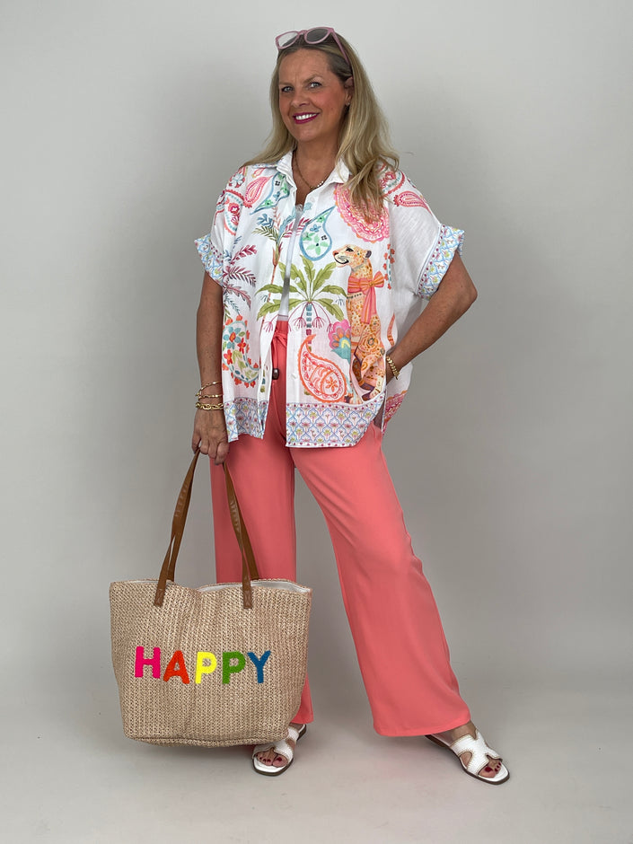 Bluse mit Exotic-Print Multicolor
